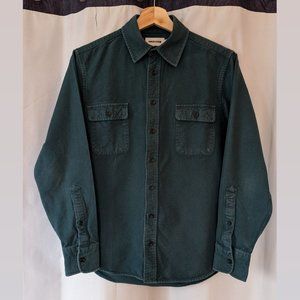 Taylor Stitch Green Heavy Long Sleeve Button Down Shirt Size 36